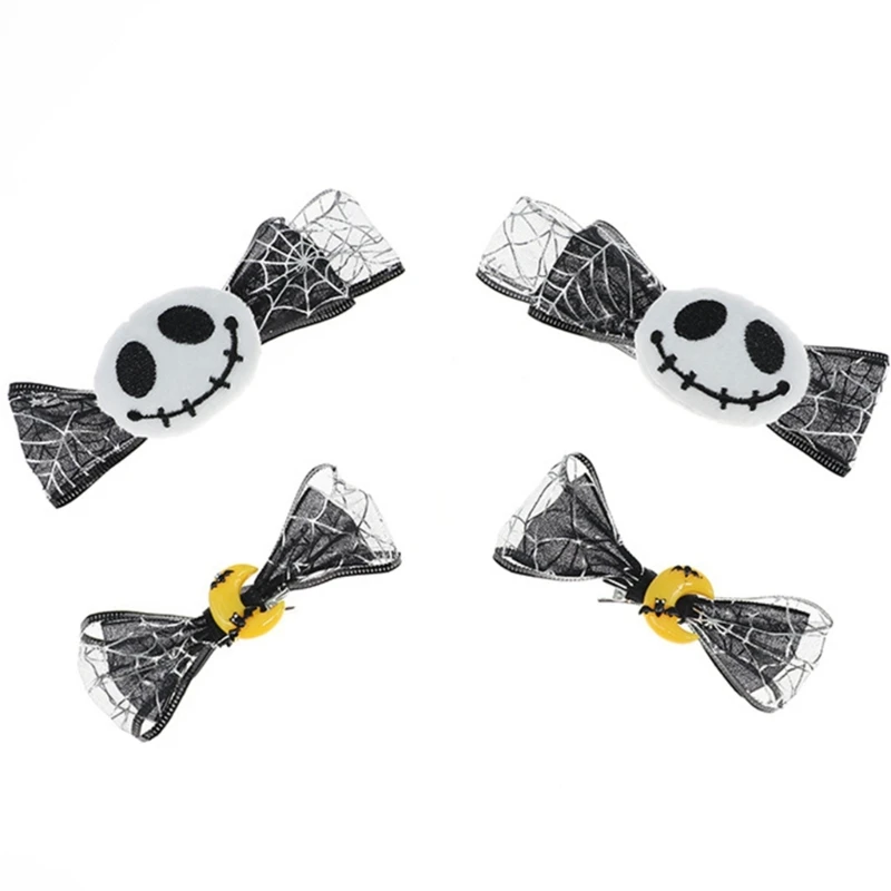 

1pair Bows Hair Clip Stylish Halloween Barrettes Playfulness Hair Pin Dropshipping