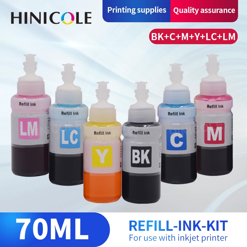 664 672 673 recarga de tinta colorante de alta calidad para impresora EPSON L100 L110 L120 L210 L310 L355 L360 L364 L365 L486 L550 L800 L805 L810
