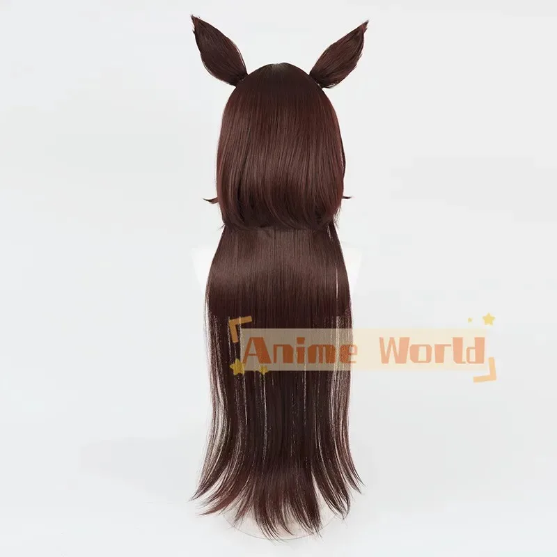 سيريوس سيمبولي شعر مستعار تأثيري Umamusume جميلة ديربي براون الأبيض الشعر الاصطناعية مقاومة للحرارة هالوين دور اللعب غطاء شعر مستعار للحفلات #5