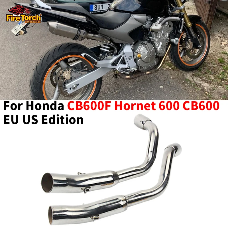 Slip On For Honda CB600F Hornet 600 CB600 EU US Edition Motorcycle Exhaust System Escape Moto Modified Middle Link Pipe