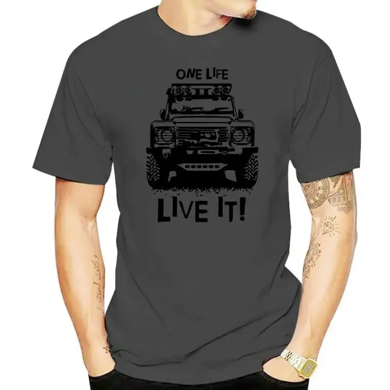 2023 Hot Sale British Classic car fans Defender 90 110 One Life Live It Off Road Mens T Shirt Tee shirt