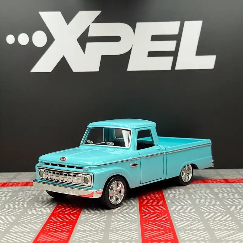 Modelo de Carro em Liga Metálica 1:36 Ford F100 F-100 Pickup 1965, Veículo Clássico Off-road, Coleção de Simulação, Presente