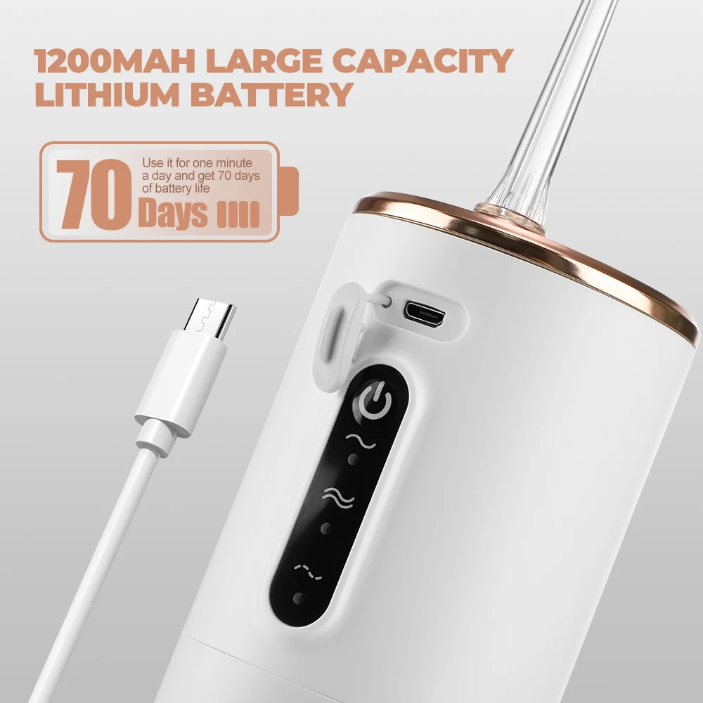 STLF New Waterproof Teeth Cleaner USB Rechargeable Electric Water Flosser Portable Oral Irrigator