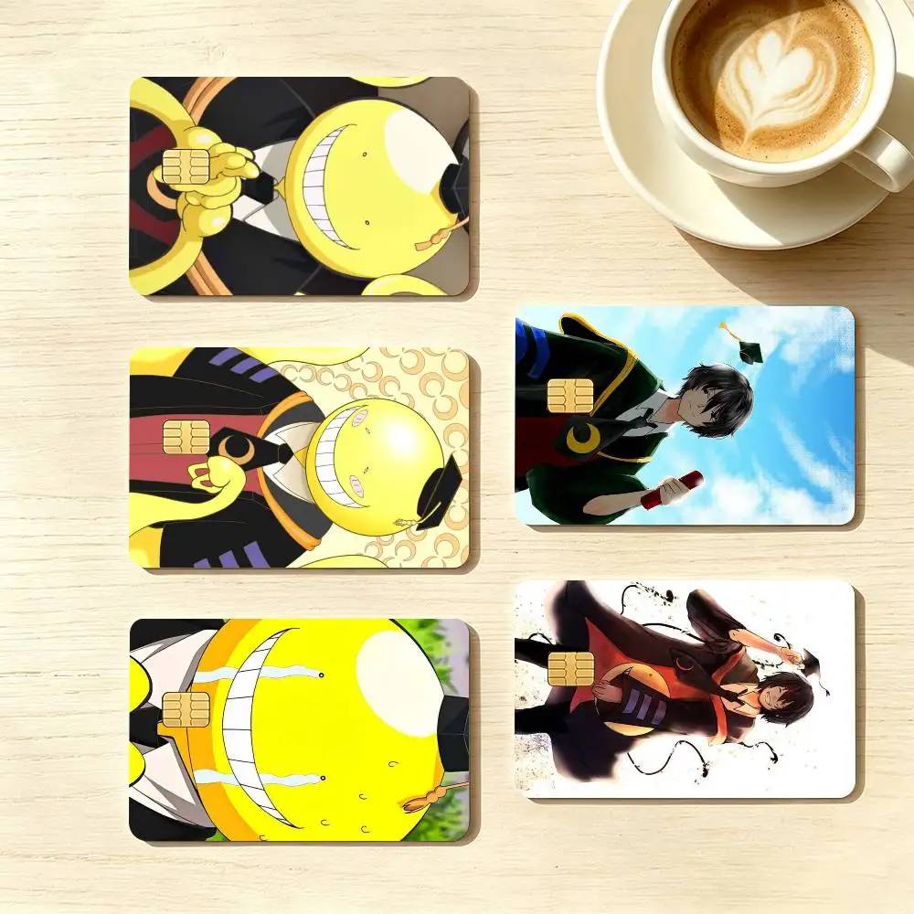 Assassination Classroom Koro-sensei Credit Card HD Stickers Small Chip Waterproof Sticker Game Card Decal Gift