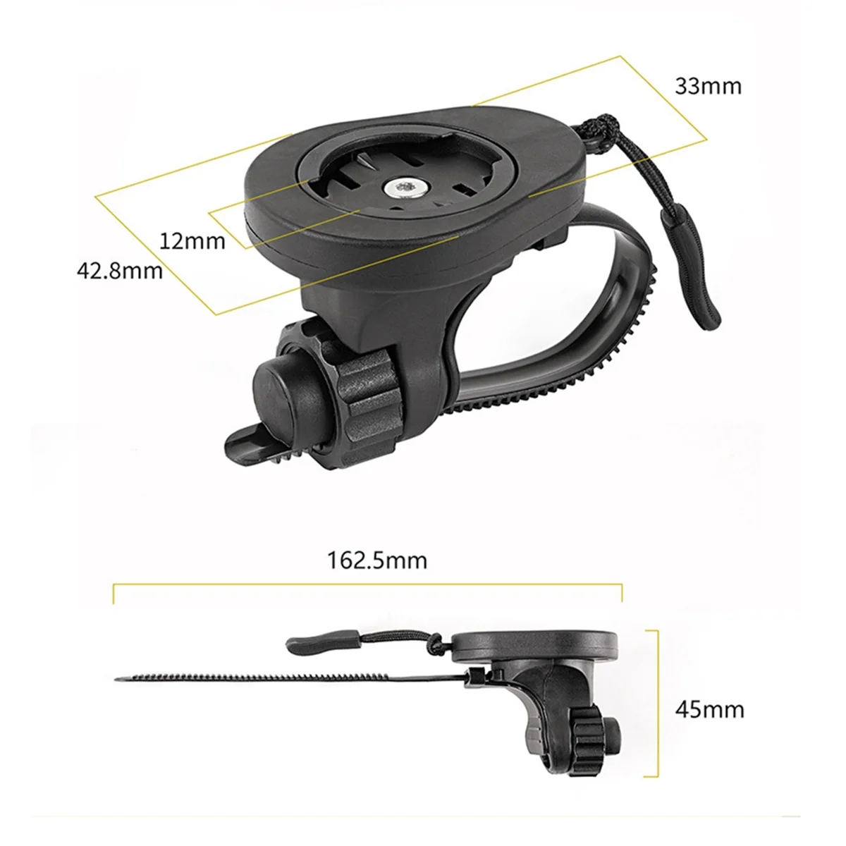 ABJZ Suporte de computador para montagem de farol ajustável para guidão de bicicleta para acessórios de bicicleta IGPS