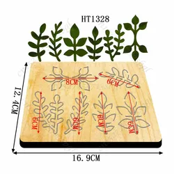 Matryce do wycinania liści-nowa matryca do cięcia i drewniana forma, HT1328 nadaje się do zwykłych maszyny do cięcia matryc na rynku.