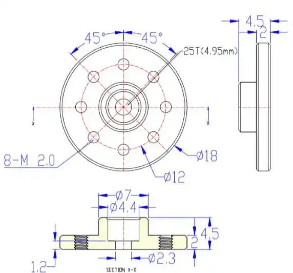 HLS3606M 6V 6kg Coreless Motor Constant Force Double Shaft Servo Single-axis TTL Servos Open-source Robotic Hand/Control Lab