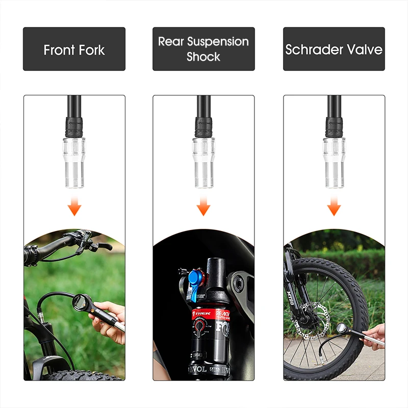 WEST BIKING High Pressure Pump 320psi for Rear Shock Suspension Fork Bicycle Tire Pump Schrader Valve for Mountain Road Bikes