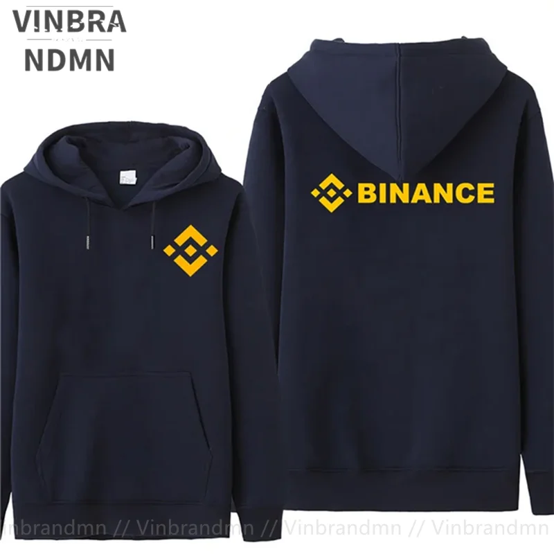 

Men's Binance Exchange Coin Crypto Casual Zipper Hoodies Sweatshirts Hooded Pocket Jacket Mens Sport Outwear Binance Logo Hoodie