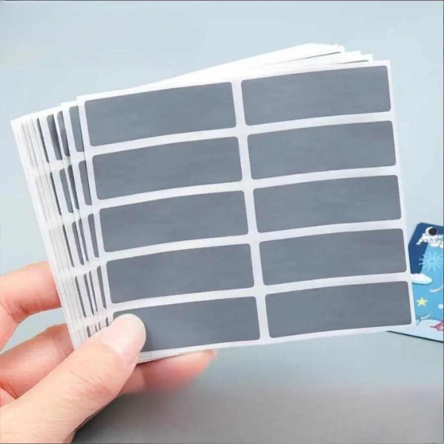 50pcs Scratch Off Sticker Rectangle Scratch Stickers Self Adhesive Peel Stick DIY Scratch Card Tag for Reward Game Raffle Ticket