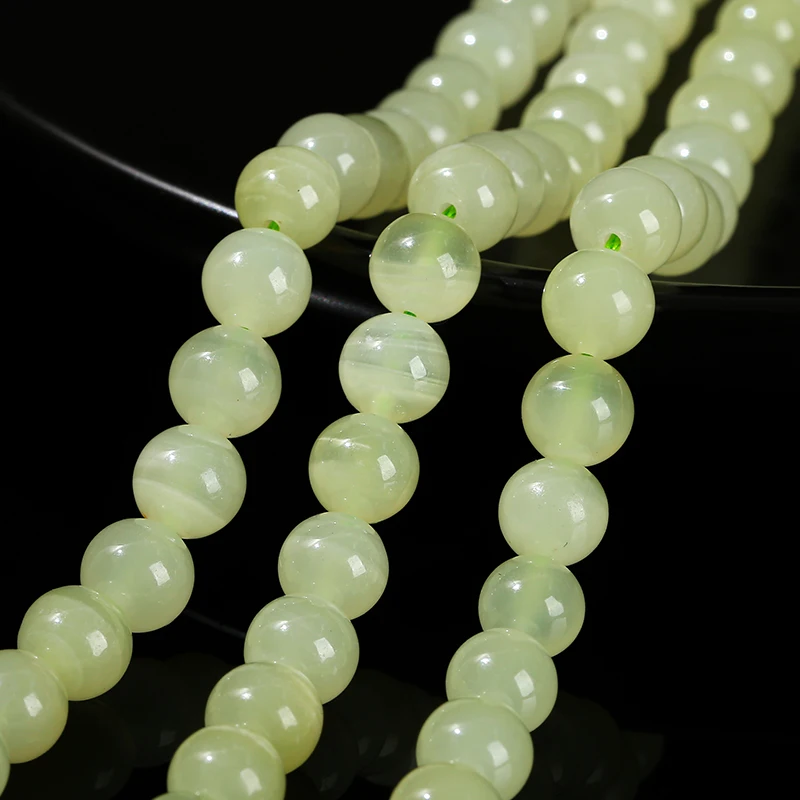 Natural Stone Green Calcite Beads Round Loose Spacer Gemstone Bead For Jewelry Making Diy Necklace Bracelet Accessory Findings