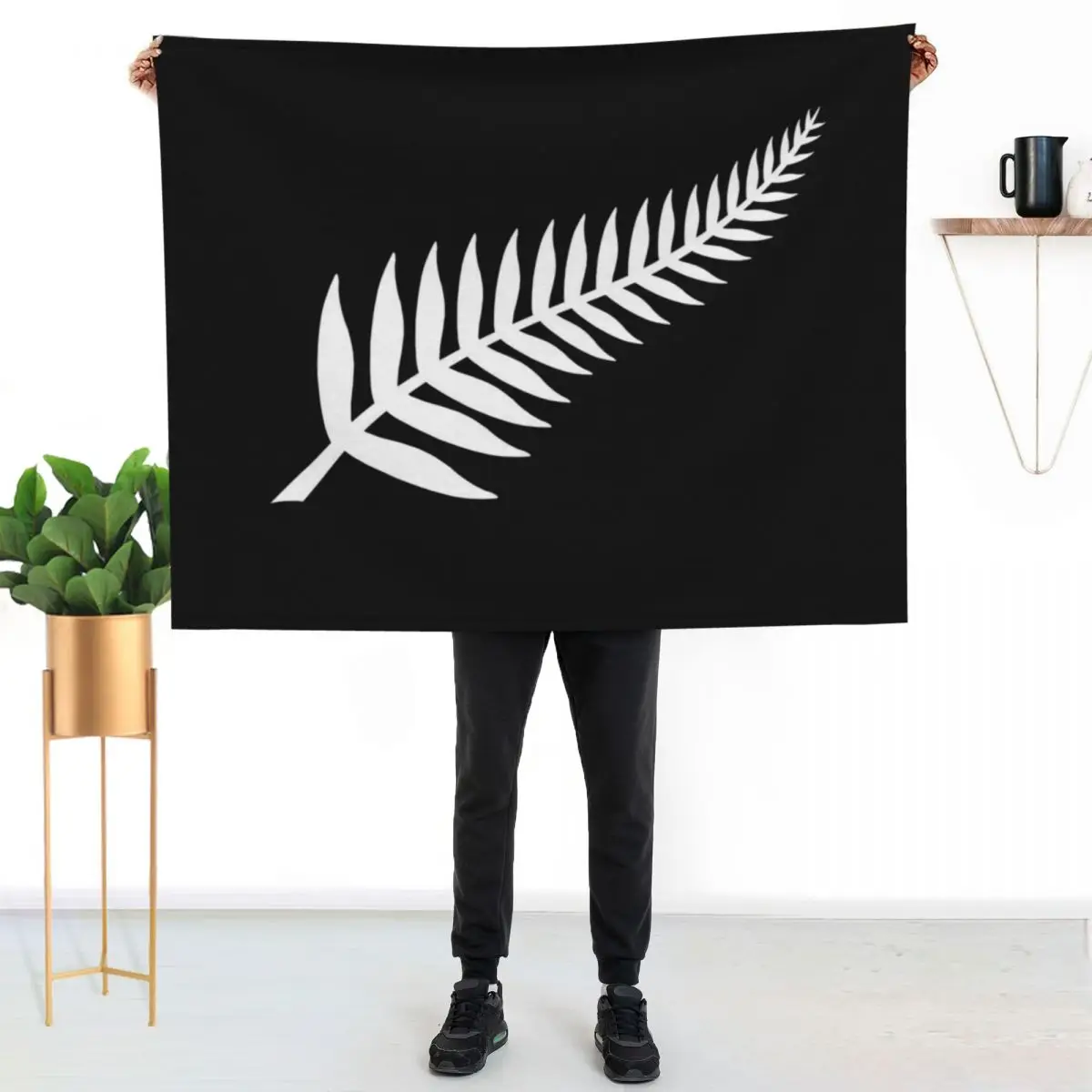 Silver Fern Design Throw Blanket Thins Warm For Baby Sofa Beach Designers Blankets