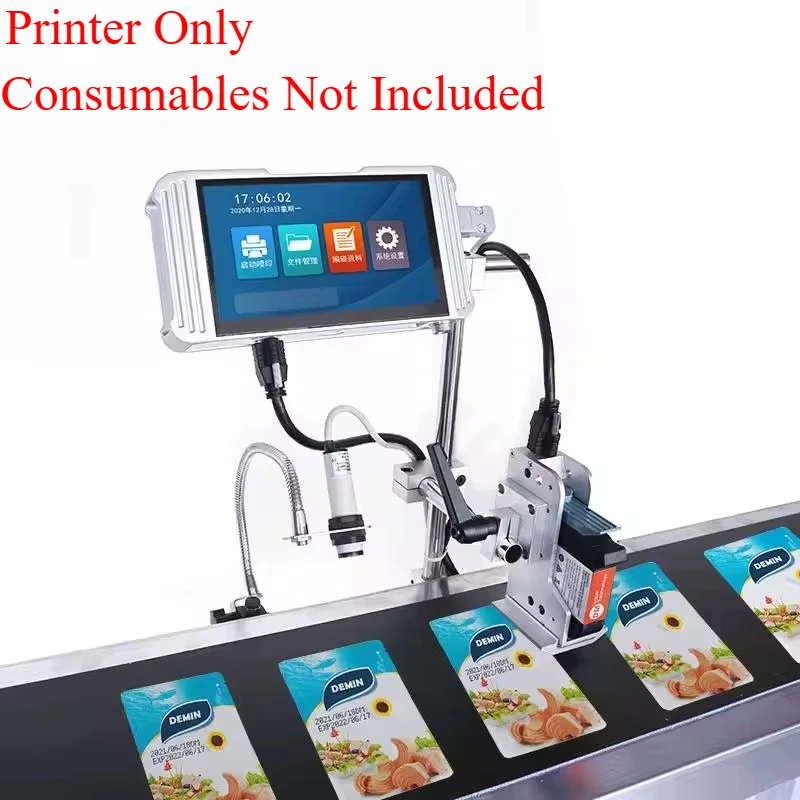 Semi-Automatic Online Inkjet Printer 600DPI for Date Batch and Label Printing