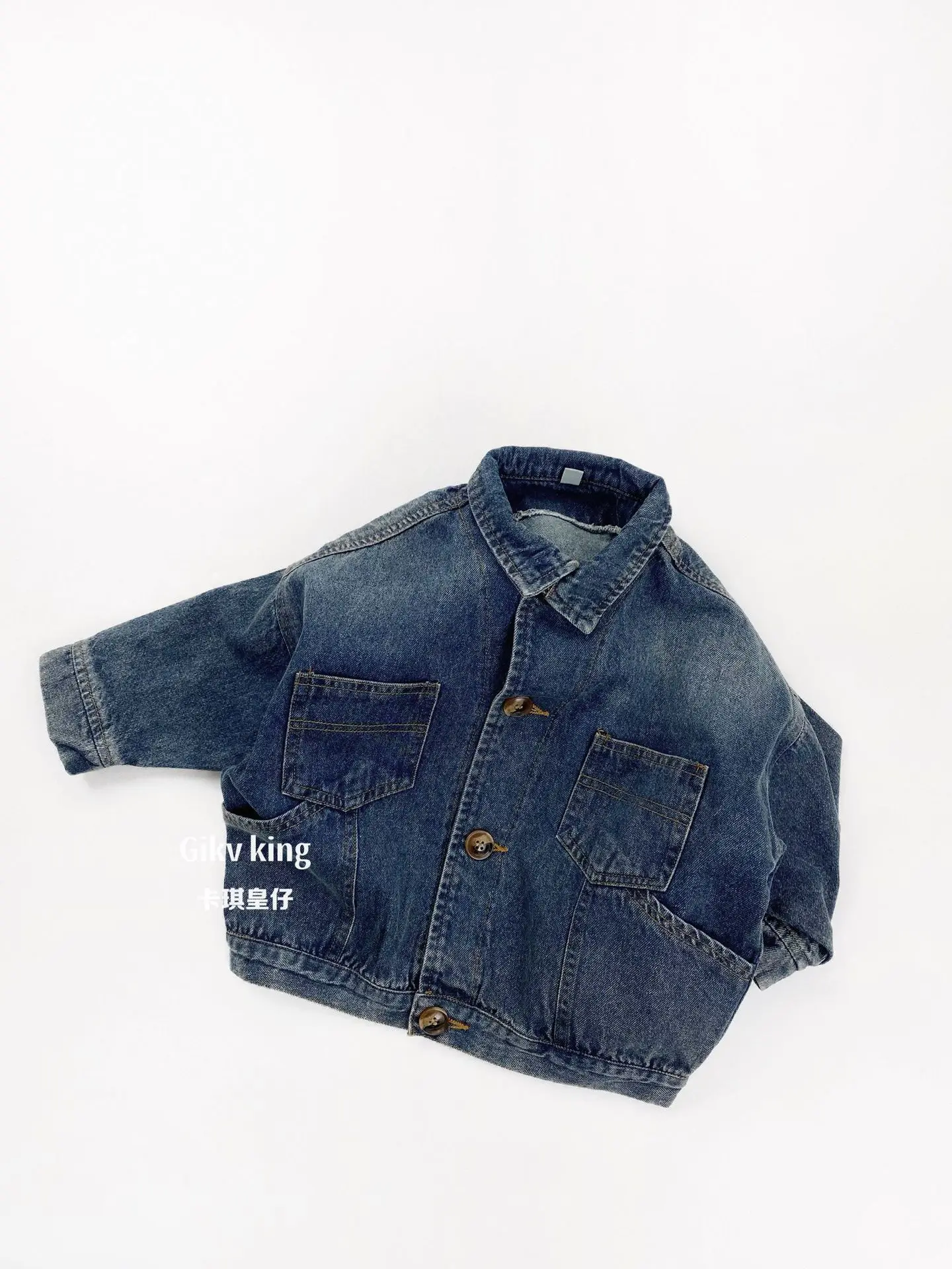 Spring New Children Long Sleeve Denim Coat Girls Vintage Distressed Shirts Coat Kids Boys Casual Jacket Toddler Clothes