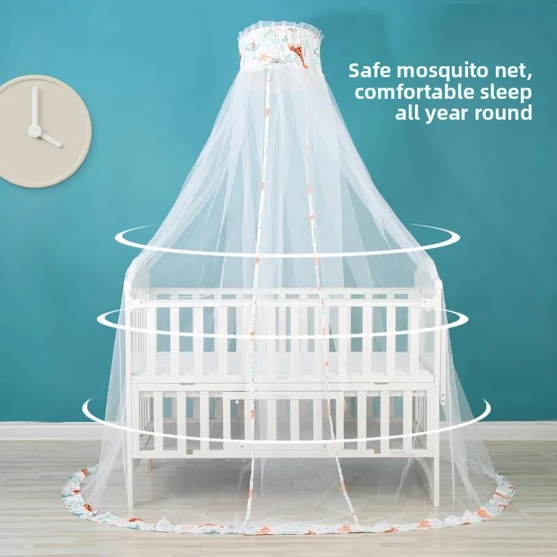 

Universal Baby Bed Mosquito Net Children Stand up Floor Mounted Encrypted Baby Mosquito Net Decorative Sunshade Iron Art