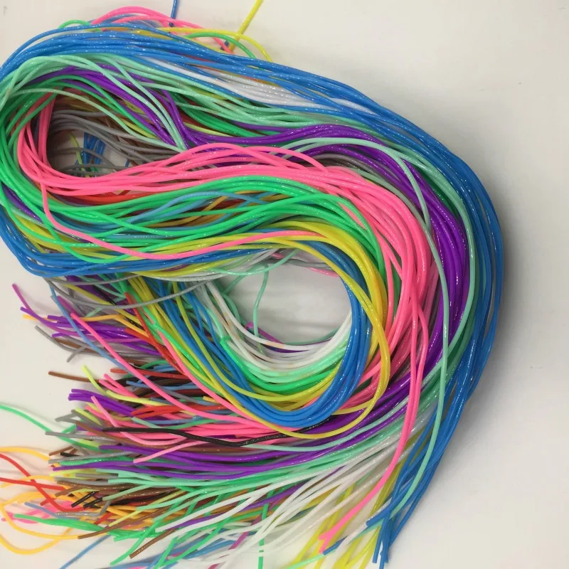 Colorful 120 PCS PVC Braided Rope 1M Cords Craft Trim DIY Craft Rope Weaving Strings For Thread Necklace Bracelet Accessories