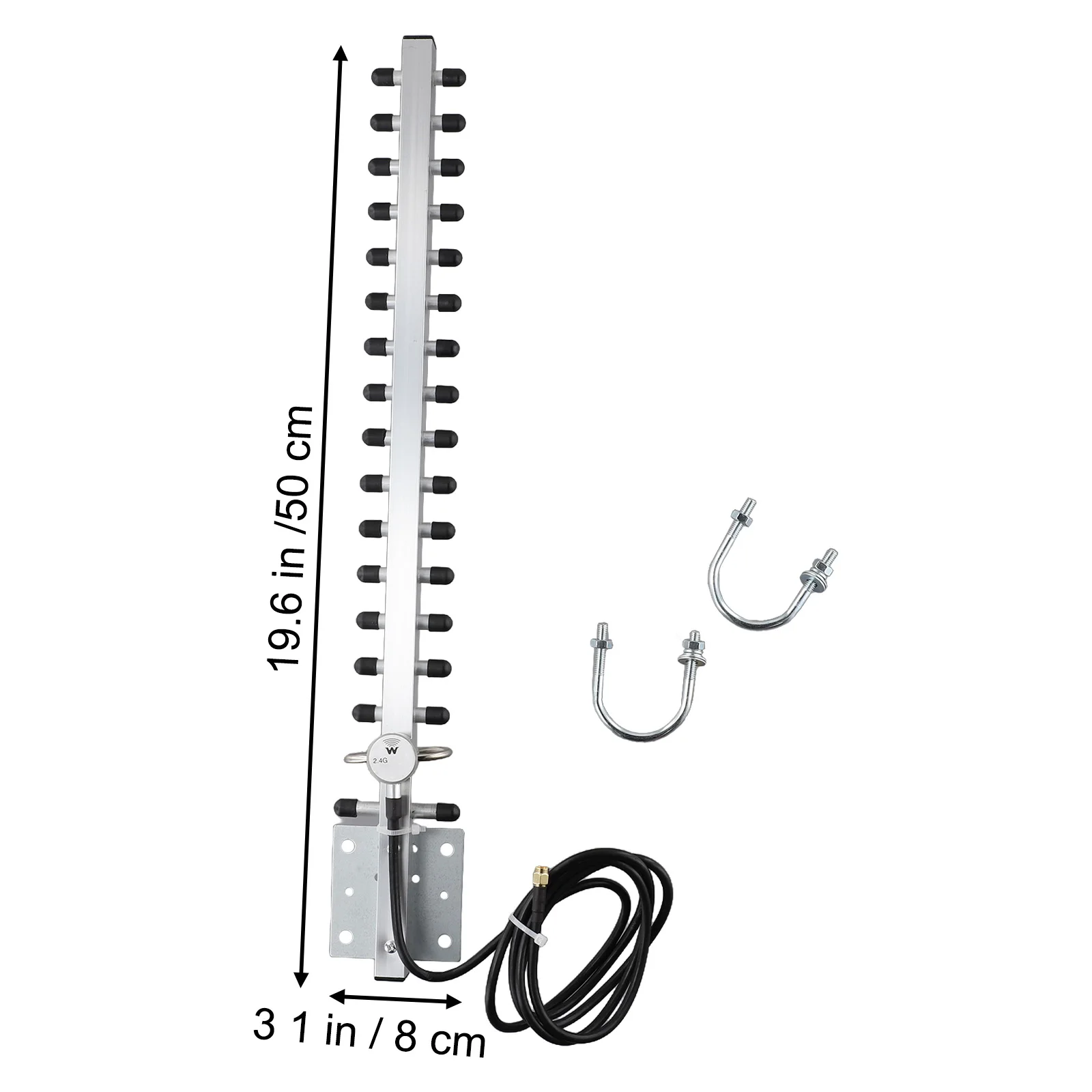 Sturdy And Practical Antenna 150cm Black Compatible With Modems GHz WiFi Antenna Outdoor Directional Signal Silver