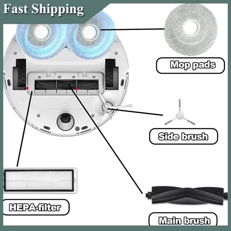 -MEOF para Dreame L10s Ultra / L10 Ultra juego de accesorios cepillo principal Cepillo Lateral filtro HEPA paño de limpieza pieza de repuesto