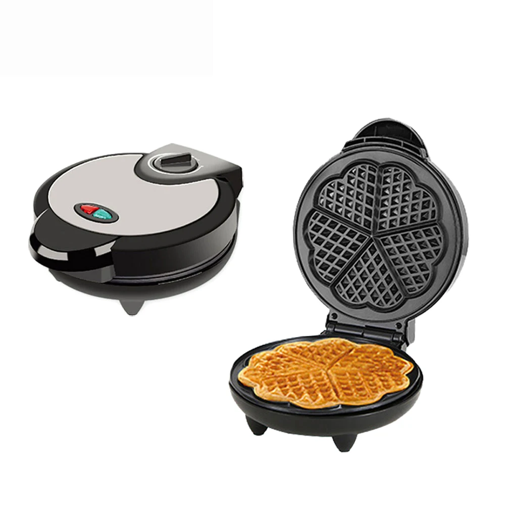 1000W Electric Waffle Maker 5 Heart-Shaped Grill Sandwich Maker Home Kitchen Breakfast Machine 110V US Plug