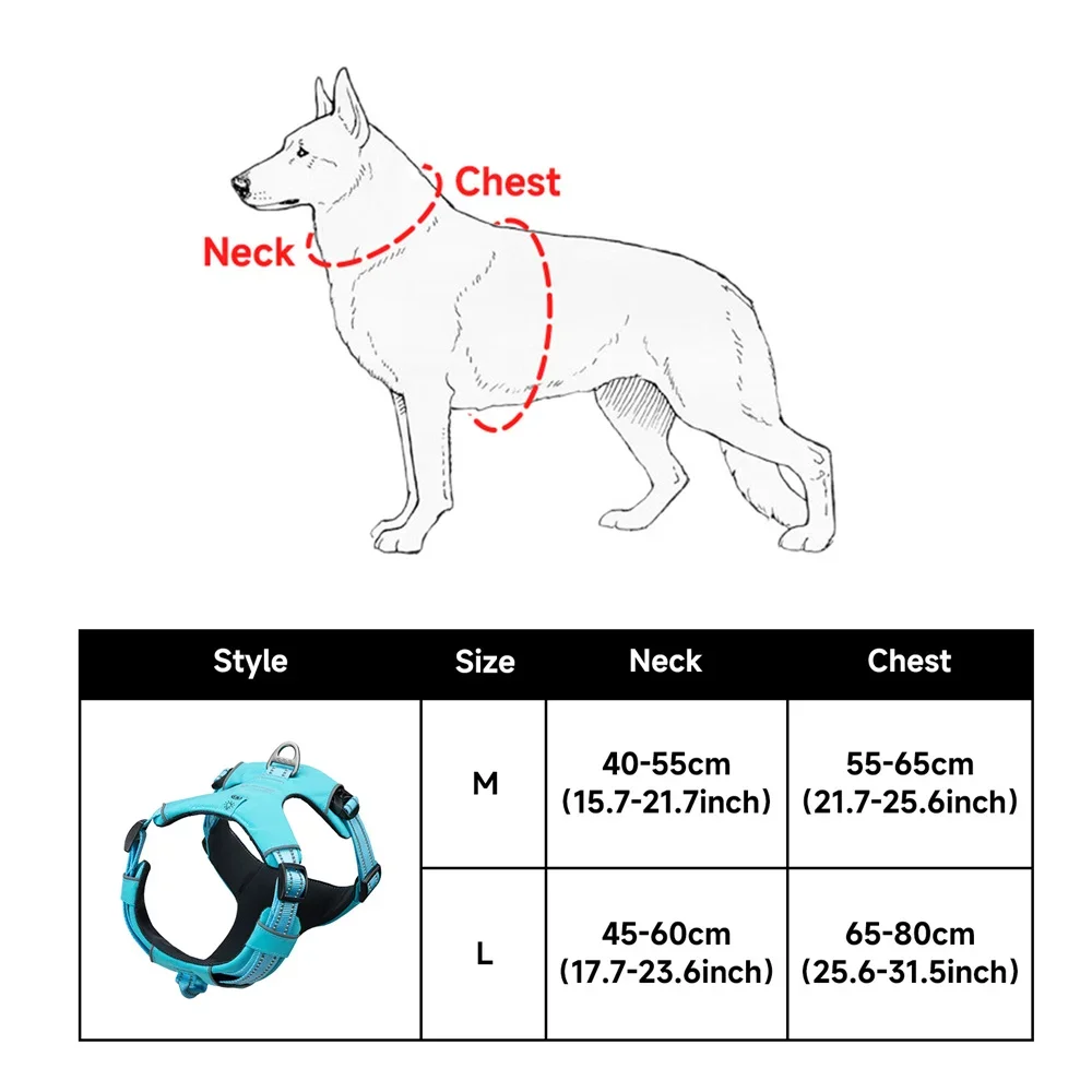 Dog Harness Puppy No Pull Breathable Mesh Reflective Saddle For Small Medium Dogs Vest Adjustable Harness Pets Outdoor Walking