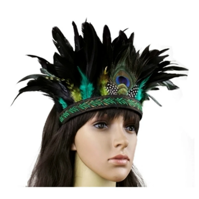 

Peacock Feather Headdress Adults & Kids Halloween Carnival Fashion Accessories Hairwear Hair Accessories