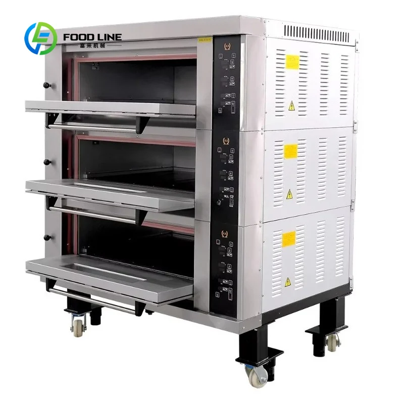 Customized Industrial Grade Electric 3-Tier Oven 18KW for Bakeries Serving Company Canteens Pastry Production Lines
