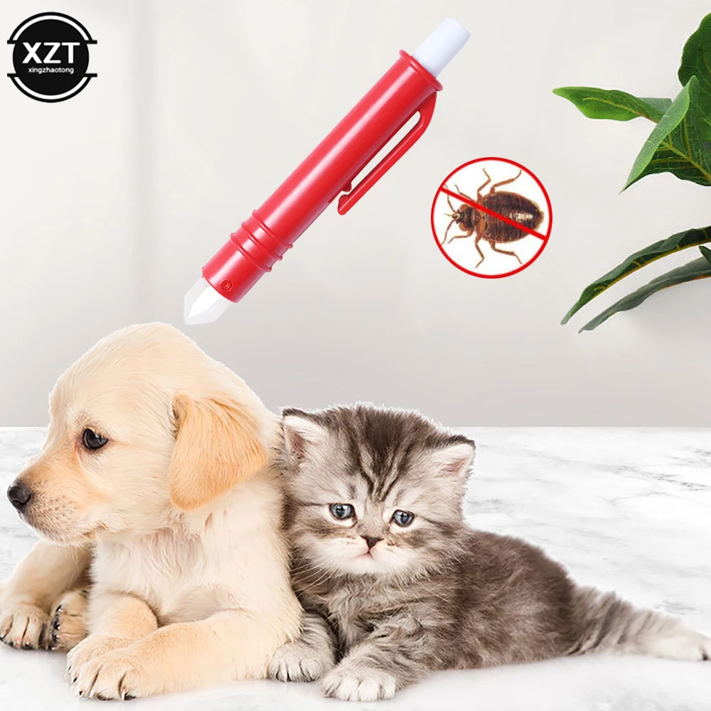 1Pc Tweezers Mite Anti Dog Ticks And Fleas Flea Ticks Tweezers Clip Remover Fleas Ticks Care Tool Bug Catching Pen Pet Supplies