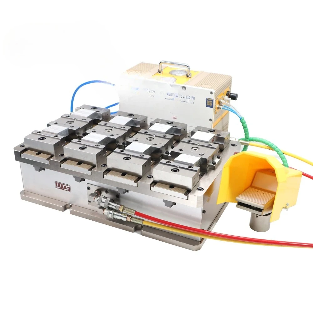 Hydraulic Matrix Fixture 8-station hydraulic combination vise with standard quick-change jaws,Gear adjustment desi