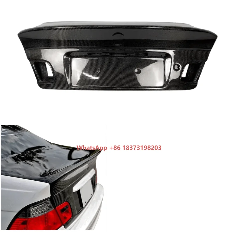 

High Quality Carbon Fiber Trunk Lid Boot Cover 4-Door Auto Modification Body Parts for BM-W 3 Series E46 3 Series Trunk Cover