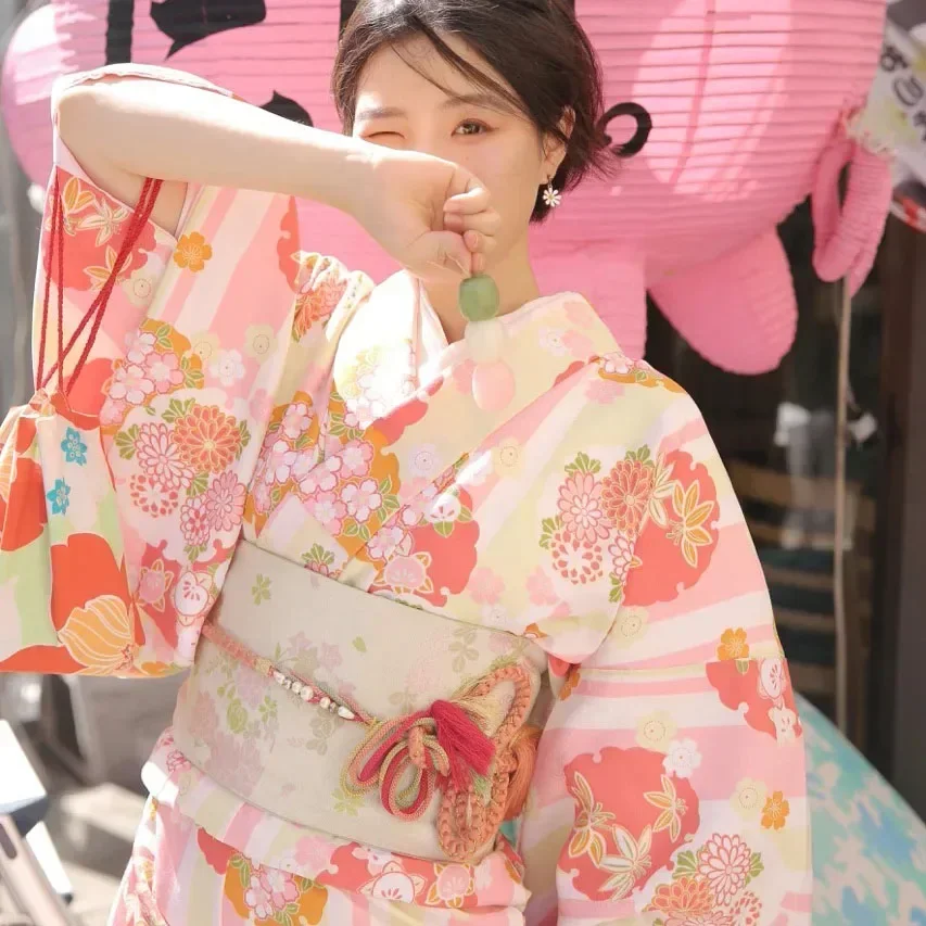 Japanese Traditional Yukata Kimono Vintage Women Evening Dress Geisha Kimonos Dress Festival Prom Show Cosplay Costume