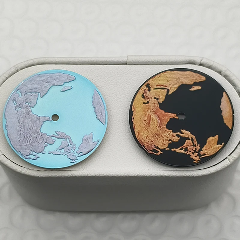 Customized Relief Ocean Surface 28.5mm Watch Dial For NH35/NH36 Movement Watch Dial Refit Part