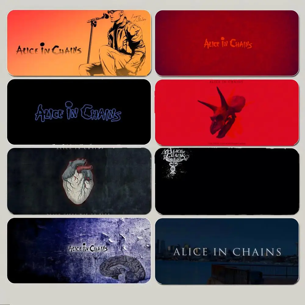 

Classic Rock Band A-Alice in Chains Mouse Pad Large Gaming Mousepad with Thick Stitched Edge Non-Slip Desk Mat