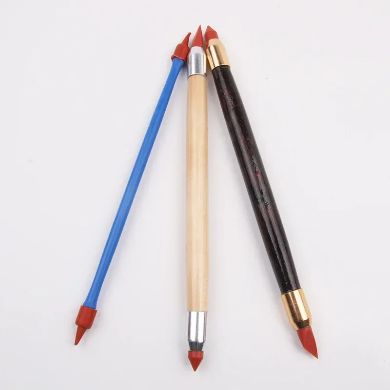 3pcs Soft Silicon Rubber Shaper Pen Double-head Pottery Clay Sculpture Tools Pottery Ceramics Carving Modeling Shaping Tool