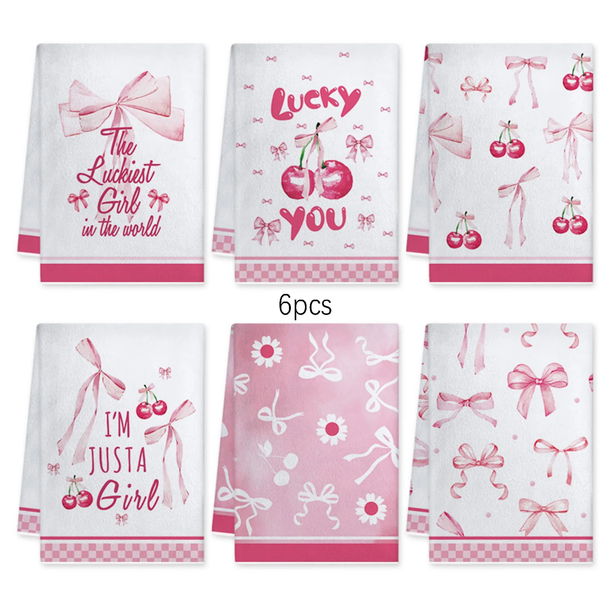 

Полотенце для рук ко Дню святого Валентина Романтический вишневый бант с принтом Мягкое супервпитывающее полотенце Полотенце для ванной комнаты