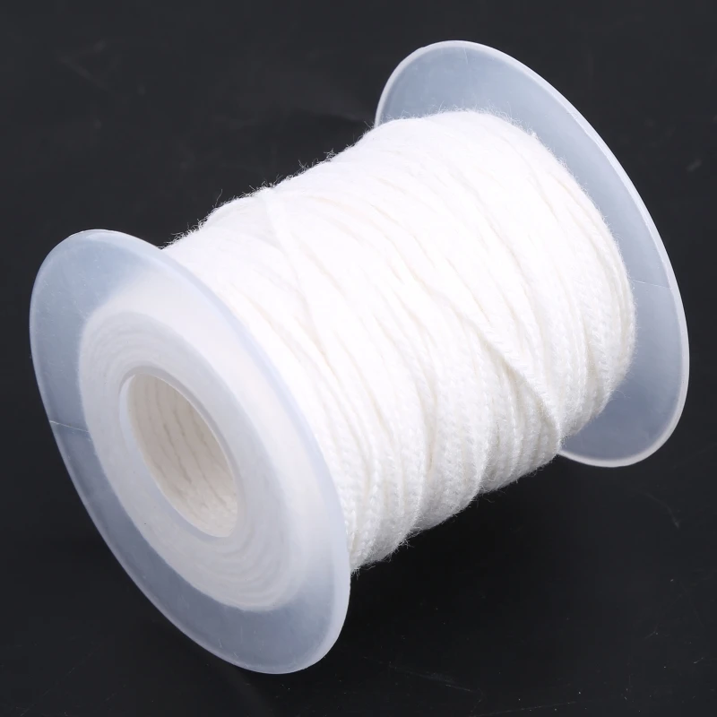 Cotton Wick 61m Wick Spool Non-smoke DIY Oil Lamps Candles Supplies for Home Family DIY Crafts Accessories