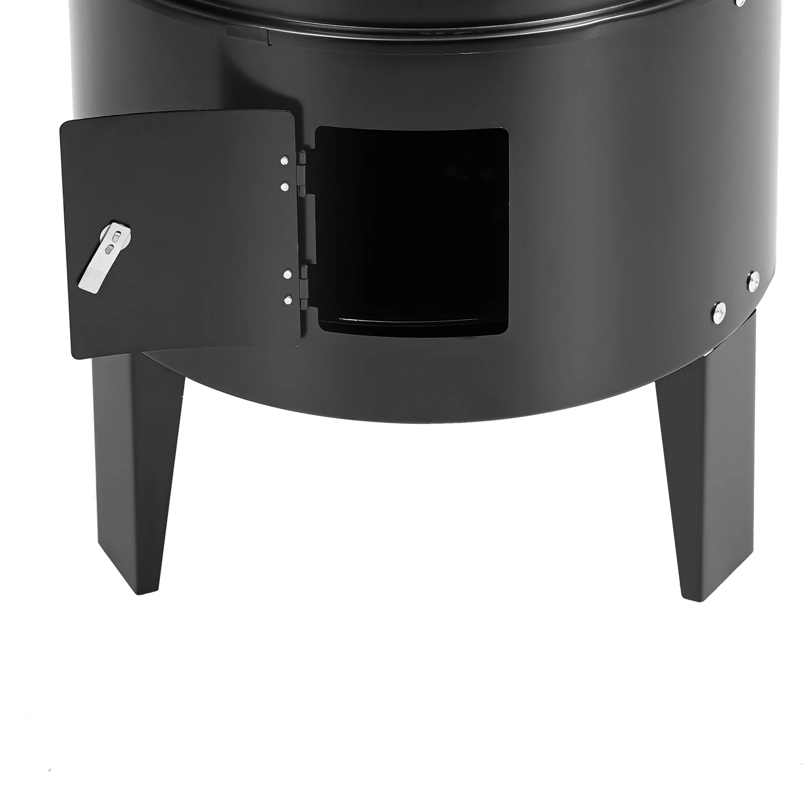 3-in-1-Räuchergrill hat Grillen, vertikal, tragbar, abnehmbar, 2 Schichten, für Camping, Outdoor, Grillen, Kochen, Schwarz – Detail 13