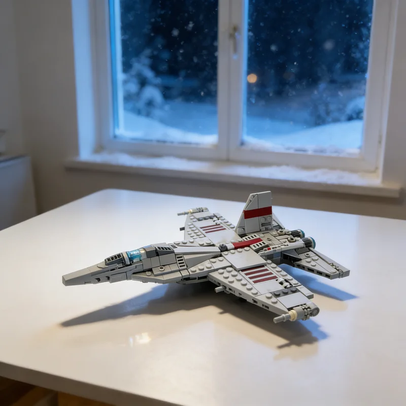 

343 детали MOC F-18 Hornet: Модель-конструктор в миниатюрном масштабе, креативный подарок для самостоятельной сборки, декор для демонстрации, премиум-класс, для взрослых и детей, настольный набор