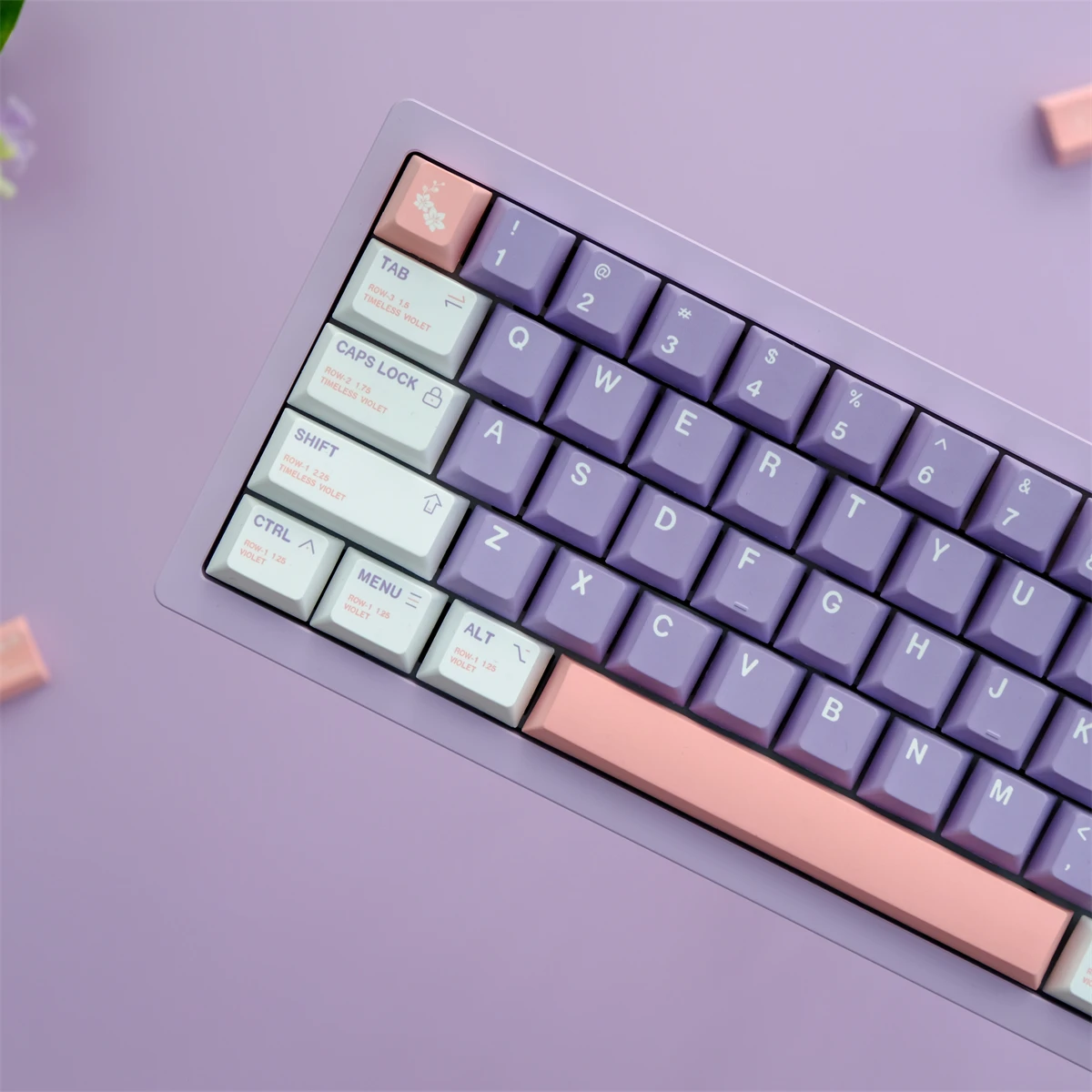 129 teclas GMK Lavender Keycaps Cherry Profile PBT sublimación de tinte de 5 lados GMK Keycap para teclado mecánico MX Switch