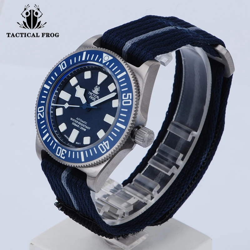 

Tactical Frog FXD 42mm Watch for Men NH35 Automatic Mechanical Movement Titanium Sapphire Luminous 200M Dive Sports Wristwatch V