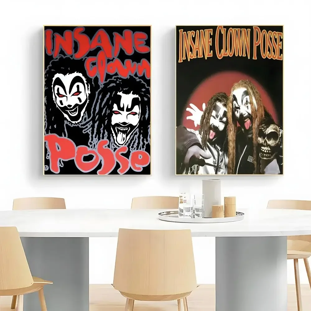 Horrorcore Band I-Insane Clown Posse Poster Frameless Peel-and-Stick Removable Wall Art Print