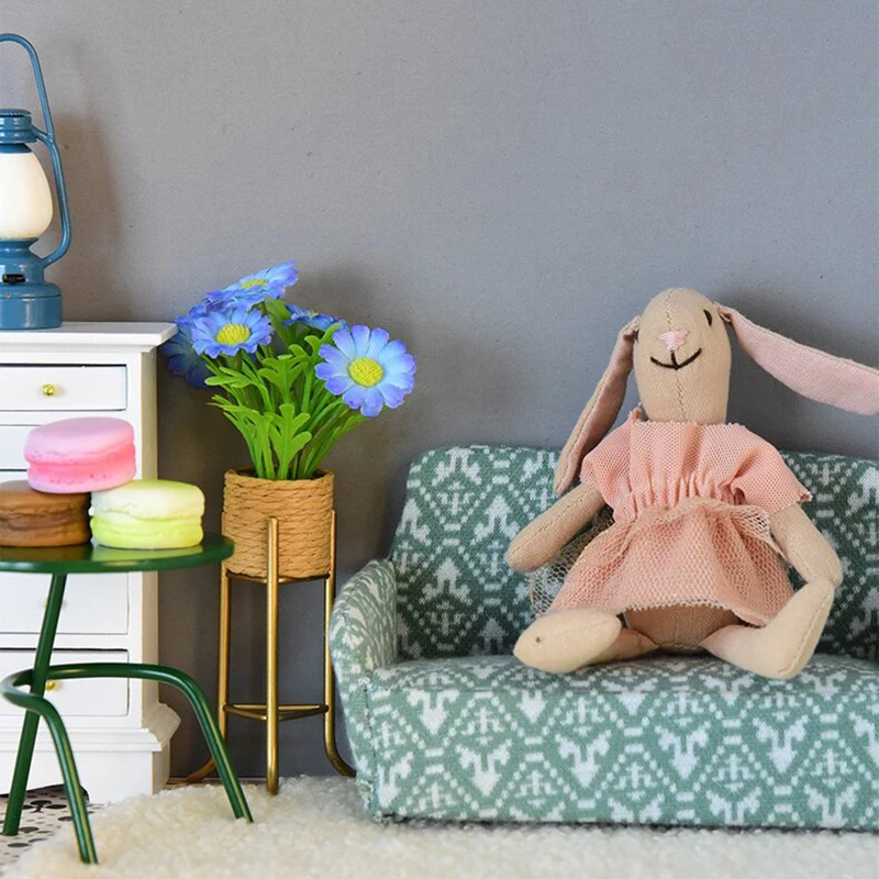 أريكة بيت الدمى ذات المشهد الصغير تجميع يدوي الصنع نموذج أثاث مصغر ملحقات دمى المناظر الطبيعية للمنزل #3