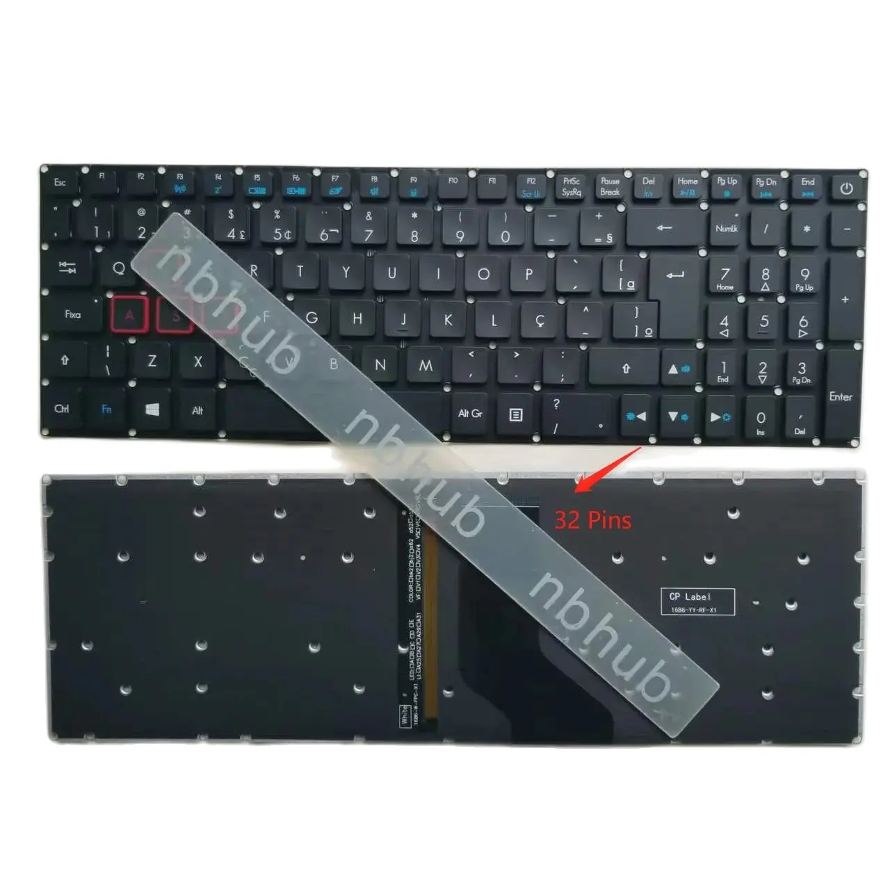Imagem -02 - para Acer Predator Helios 300 G3571 G3-572 G3-573 Ph317-51 Ph315-51 Ph317-52 Vx5-591 N17c1 Vx15 Vx5793 Teclado Novo us fr ru br