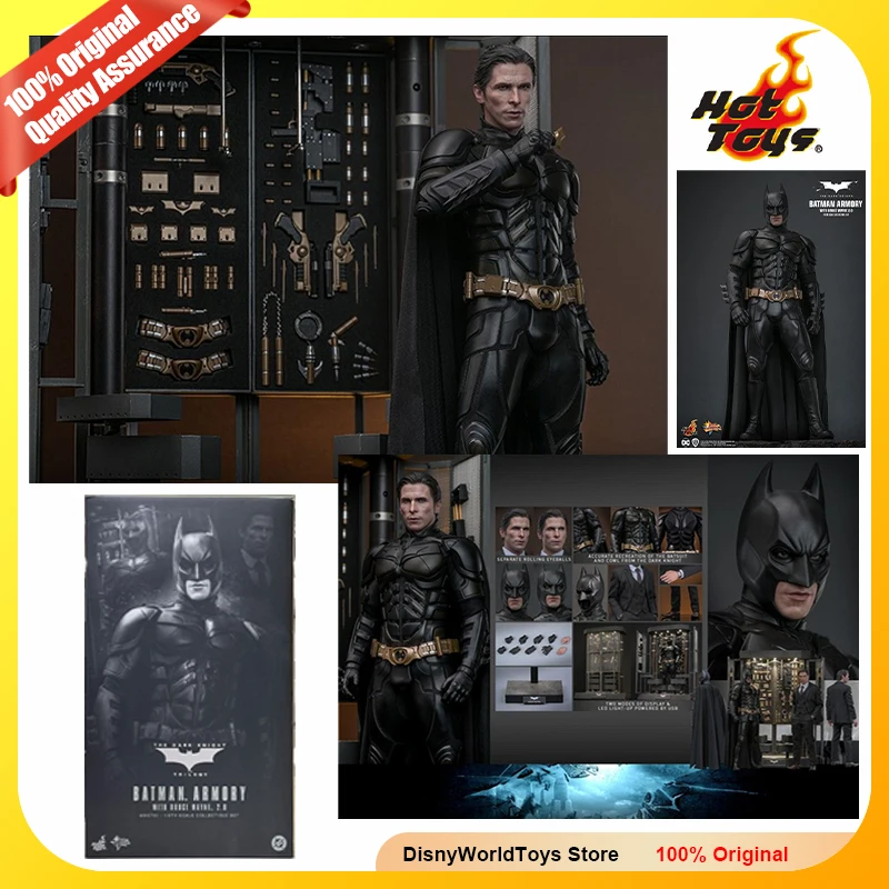 

100% Original Hot Toys HT MMS750 Batman Armory with Bruce Wayne 2.0 The Dark Knight 1/6th Genuine In Stock Figure Model Toys