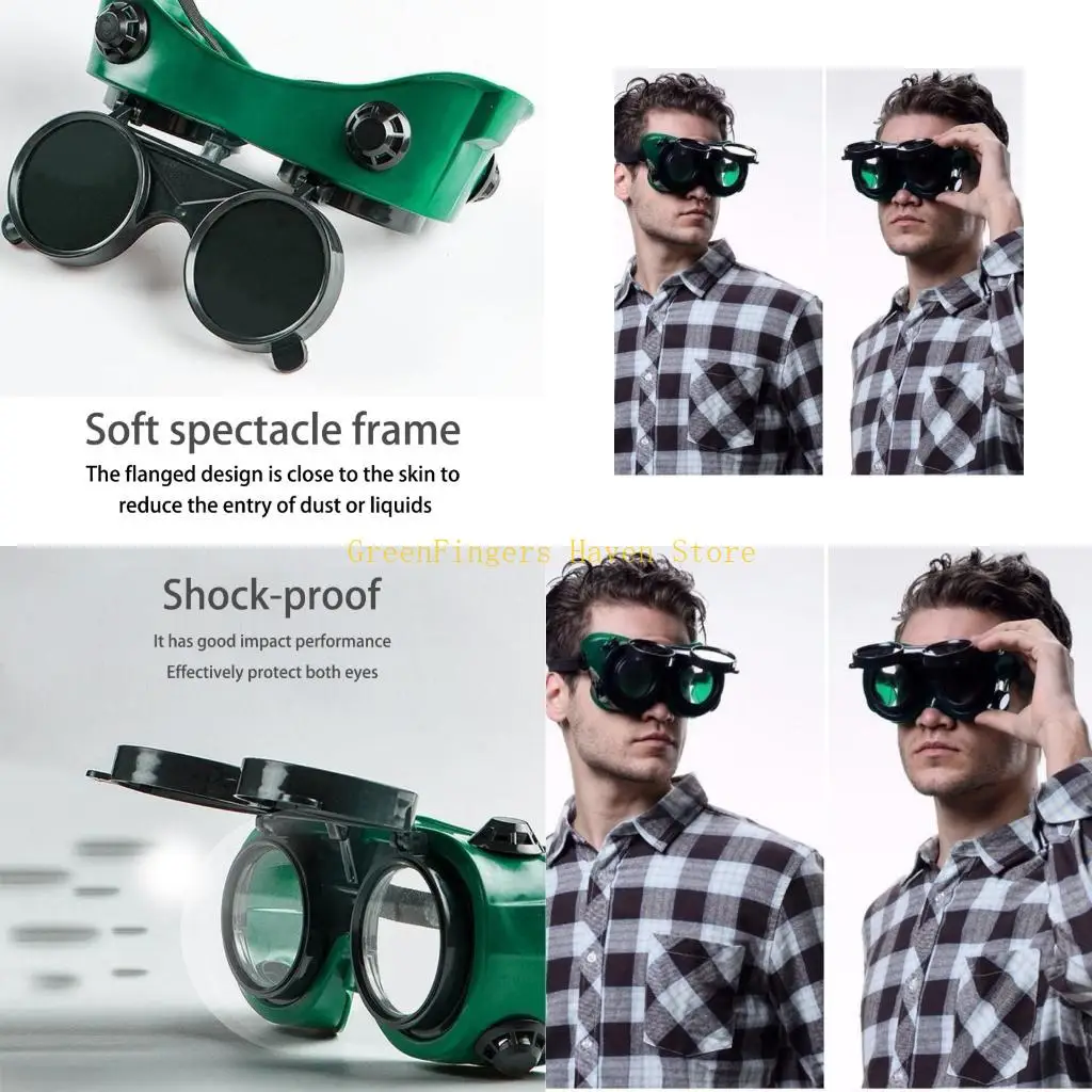 F68D Professional Welding Glasses Face Adjustable Front Impact Resistant