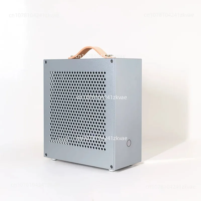 DC-ATX Power Supply, Half-Height Knife-Cut Mini-ITX Aluminum Alloy Barebone Case for Soft Router PC