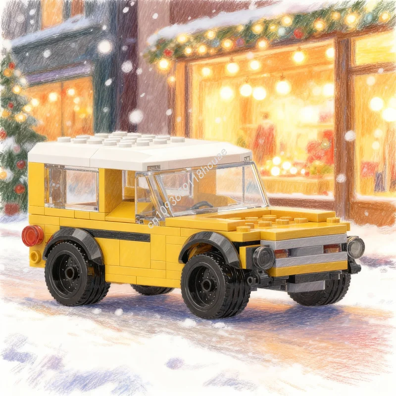 130pcs MOC Forded Bronco Original Alt City Model Building Blocks Toy Construction Creative DIY Festival Gift Idea Education