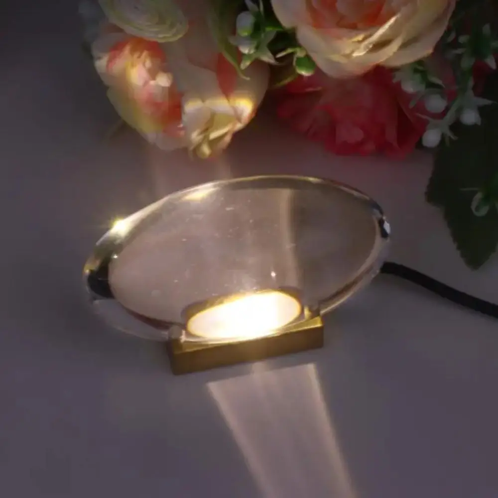 

High-End Design Crystal Desk Lamp Rainbow Atmosphere Egg-shaped Design Bedside Lamp Creative Luminous Italian Designer