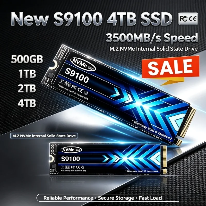 M.2 Nvme 4Tb Pcie 4.0 Ssd - S9100 500GB 1TB 2TB 4TB M.2