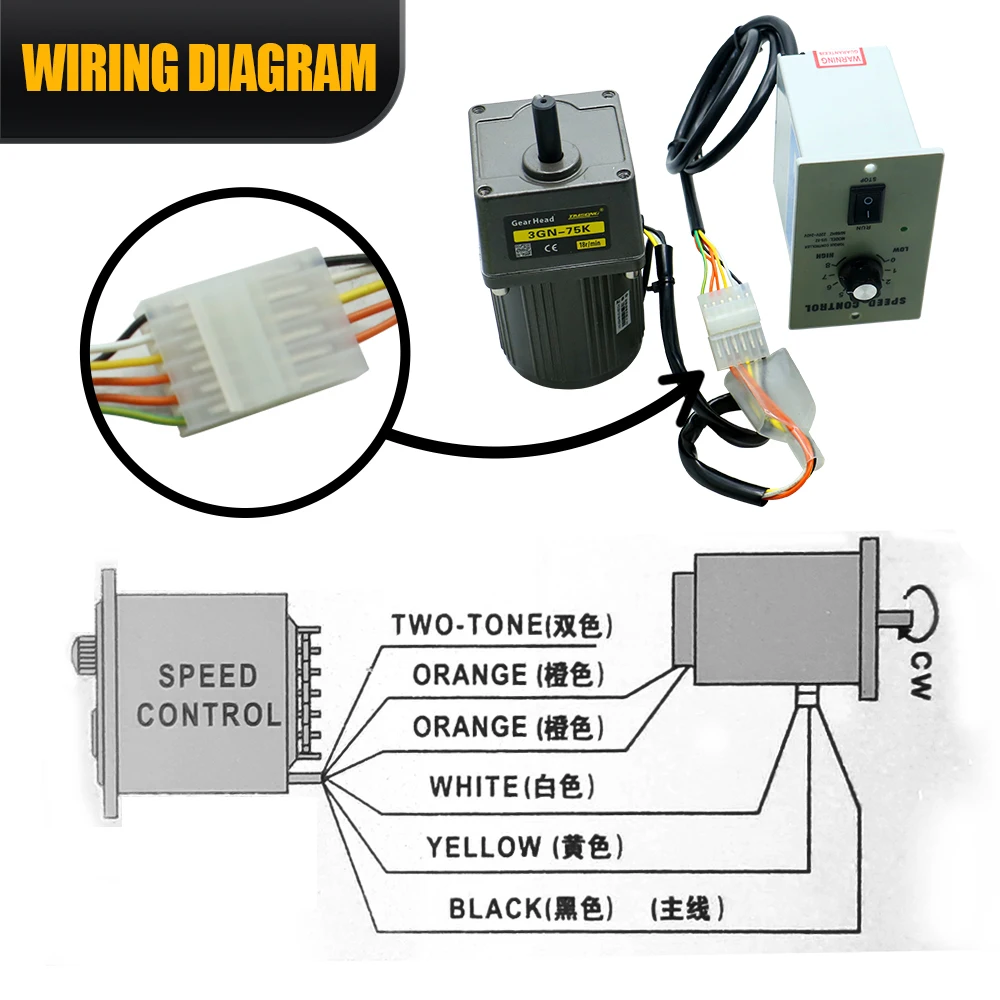 15W Micro AC Motor 110v 220v Single Phase Asynchronous Motor Gear Motor 10mm Motor Shaft+ Speed Controller 5RPM-1350RPM 50/60hz