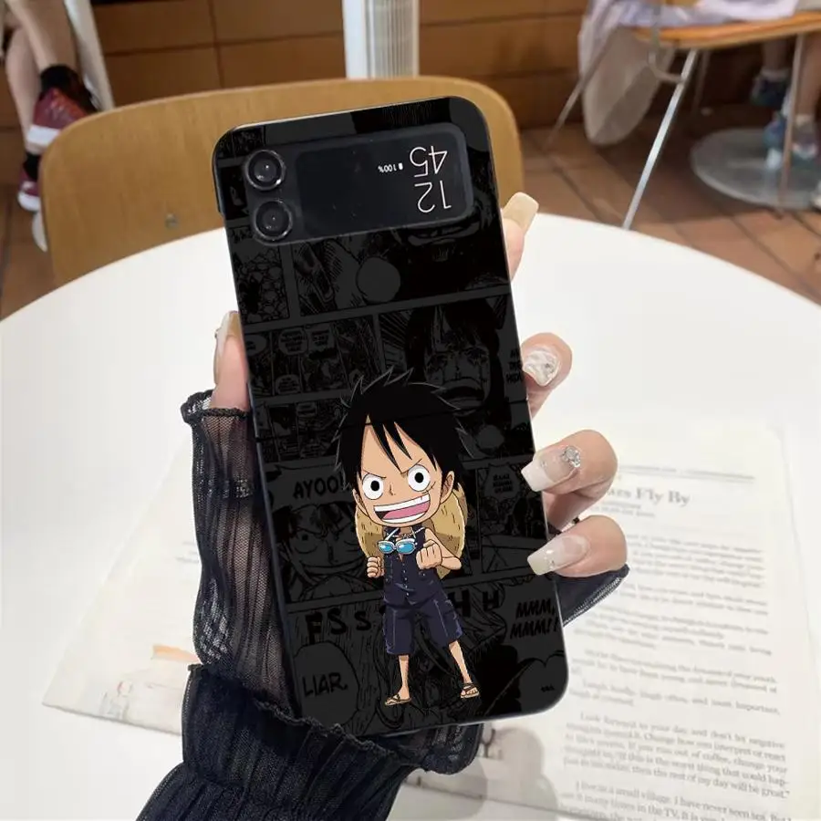 Anime One Piece Phone Case for Samsung Galaxy zflip ZFlip3 Z Flip 4 Z Flip5 Z Flip 3 5G Clear Soft Air Cover